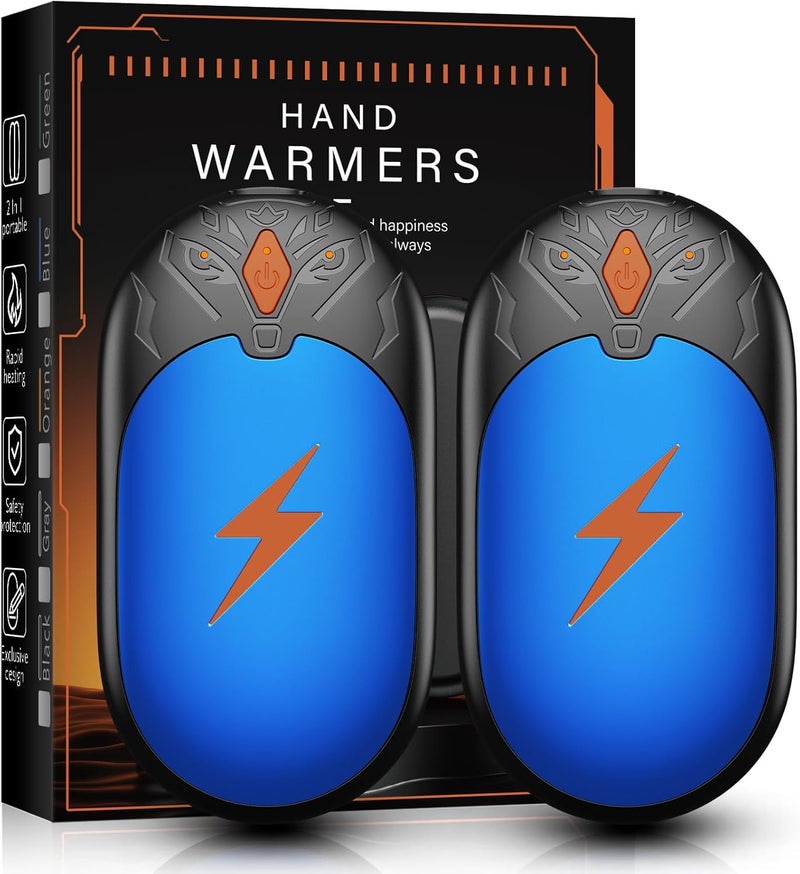 AJVV Hand Warmers Rechargeable 2 Pack, Electric Hand Warmer Up to 24Hrs, Wolf-Shape, Portable Reusable HandWarmer, Winter Gifts for Camping, Hunting, Fishing, Christmas - Image 1